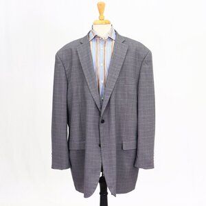Traveler 54L Gray Check 2-Button Sport Coat Blazer Jacket P014